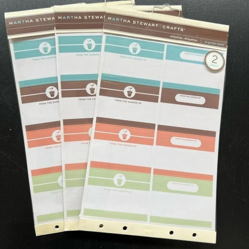 Martha Stewart Canning Garden Labels Multicolor Adhesive - 3 Packs OS